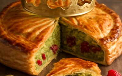 Galette des Rois à la Pistache framboise